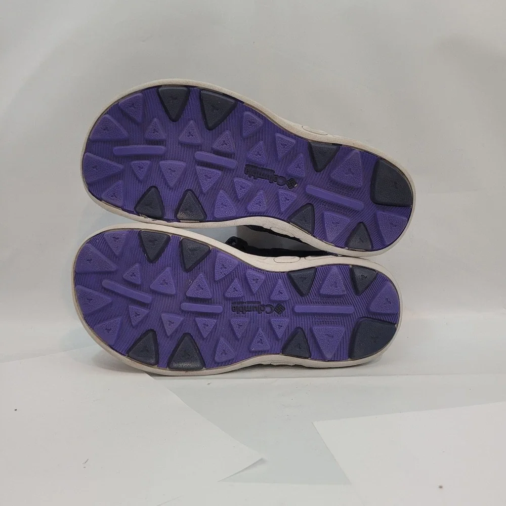 Columbia Techsun Vent Sandals Kids 3 Navy Purple Water Shoes BY2082-466